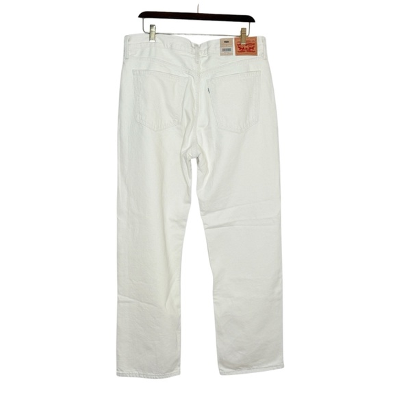 Levis Low Pro Mid Rise Relaxed Cream Neutral Straight Leg Jeans Size 31 NWT - Picture 10 of 12